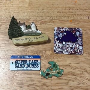 4 items for $9 Michigan Magnets Drummond Island Silver Lake Sand Dunes
